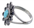 Southwest Sterling Silver Turquoise Flower Ring Size 7-1/2 VX37350